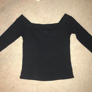 Off-Shoulder Black Blouse - Tilly's
